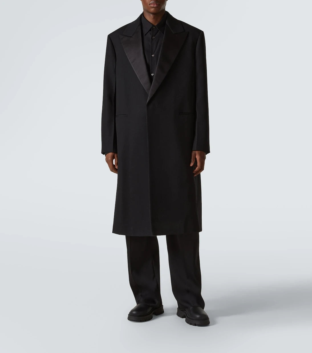 Jil Sander - Silk-trimmed wool coat