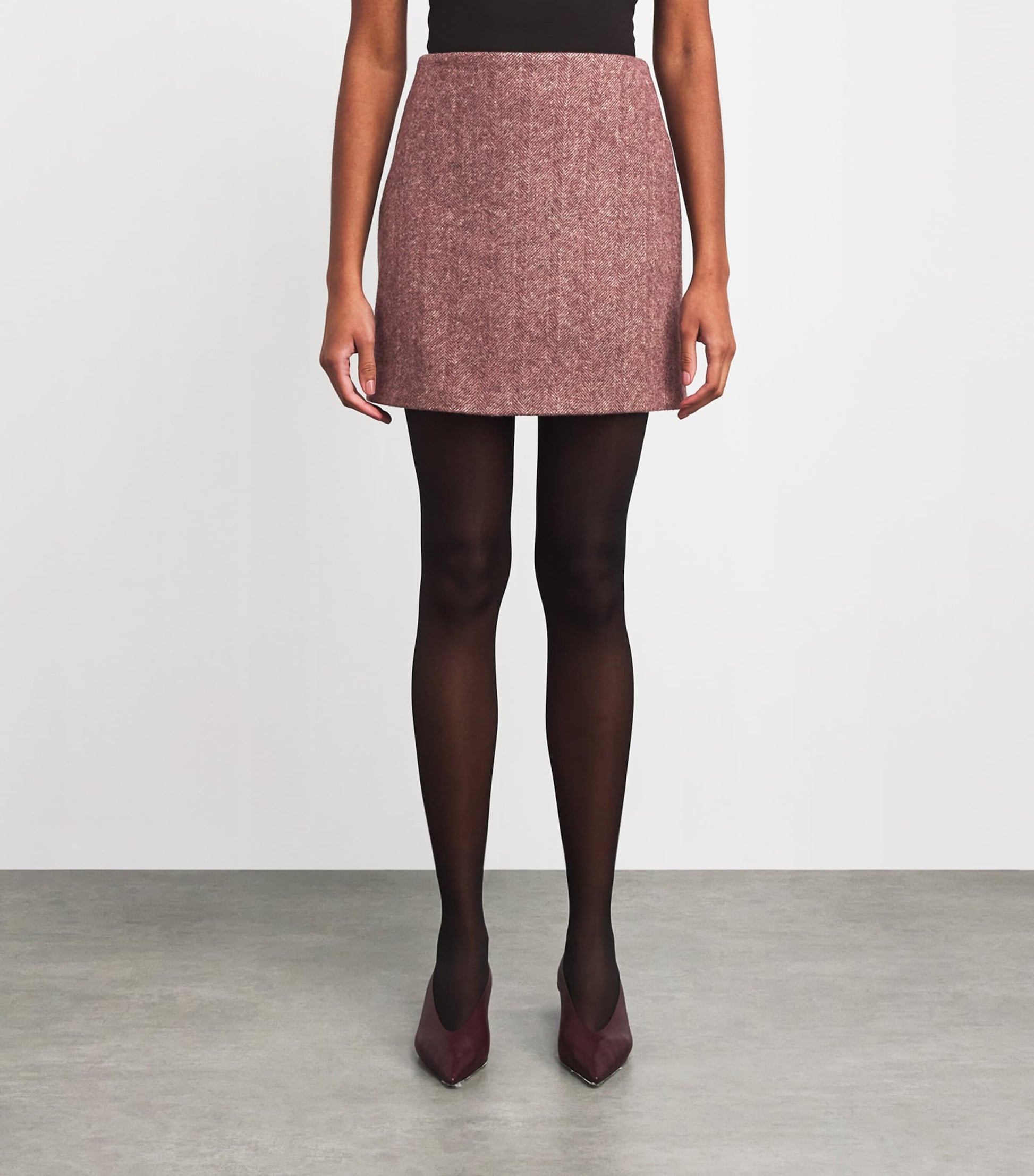 Pink Virgin Wool Coci Mini Skirt