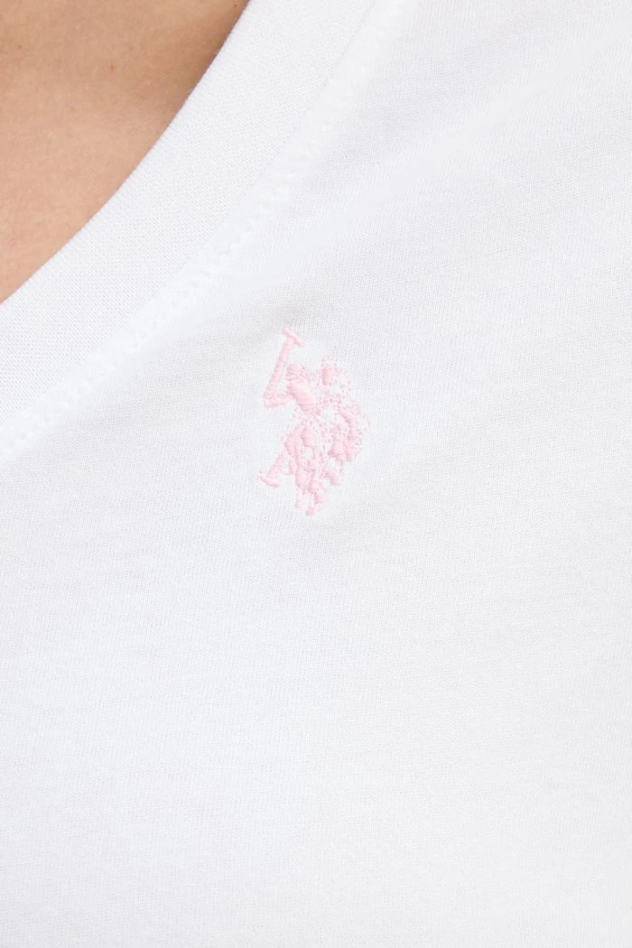 U.S. Polo Assn. тениска дамска от памук V-NECK