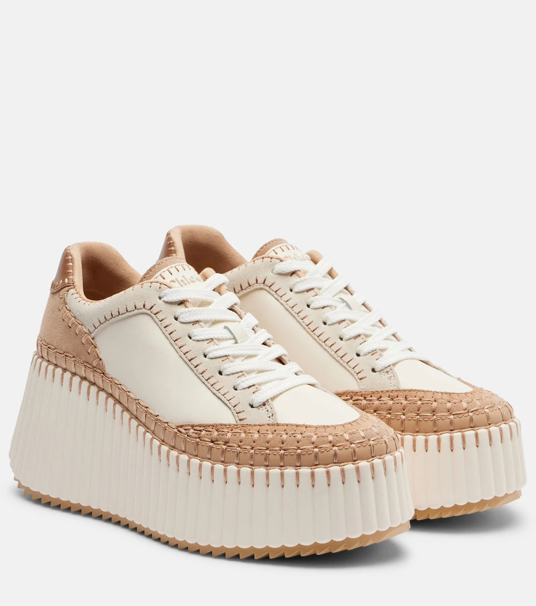 Chloé - Nama leather platform sneakers