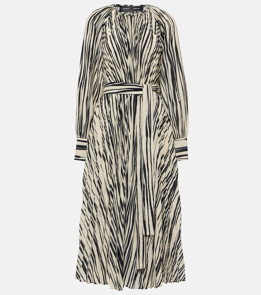 Proenza Schouler - Carol striped chiffon midi dress
