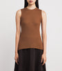 Johnstons Of Elgin Brown Superfine Cashmere Tank Top