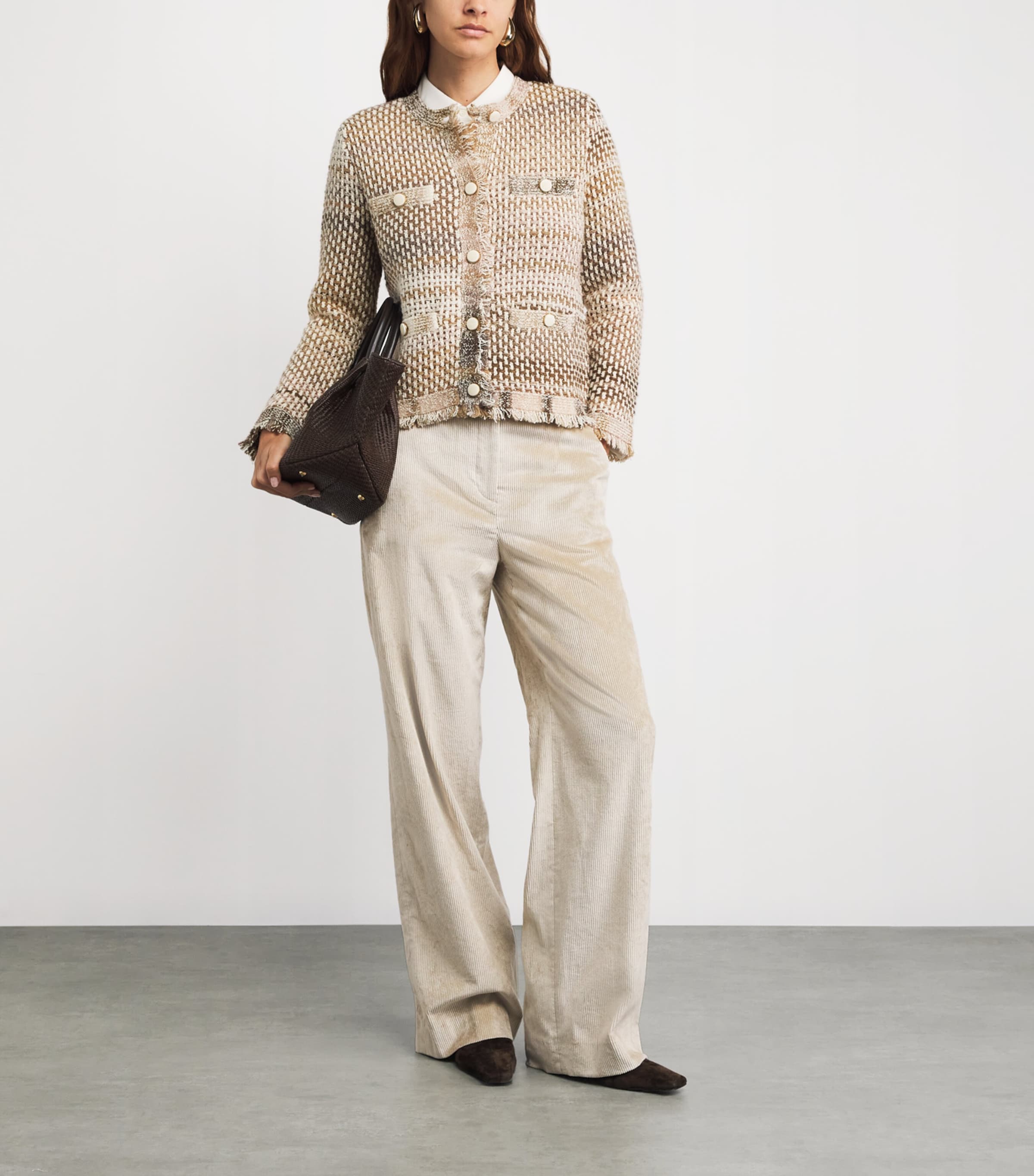Beige Knitted Sariyah Jacket