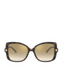 Versace Brown Acetate Butterfly Sunglasses