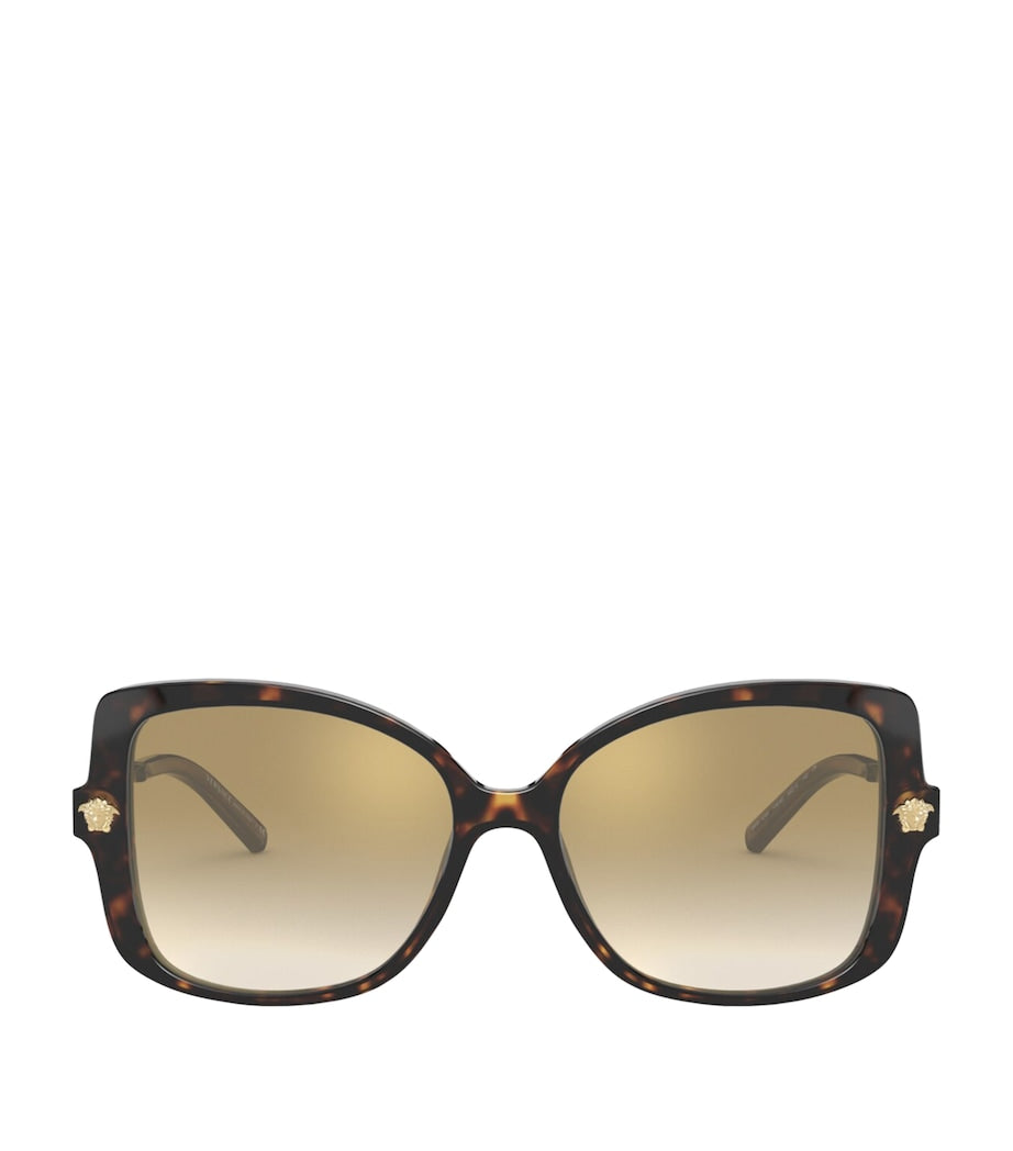 Versace Brown Acetate Butterfly Sunglasses