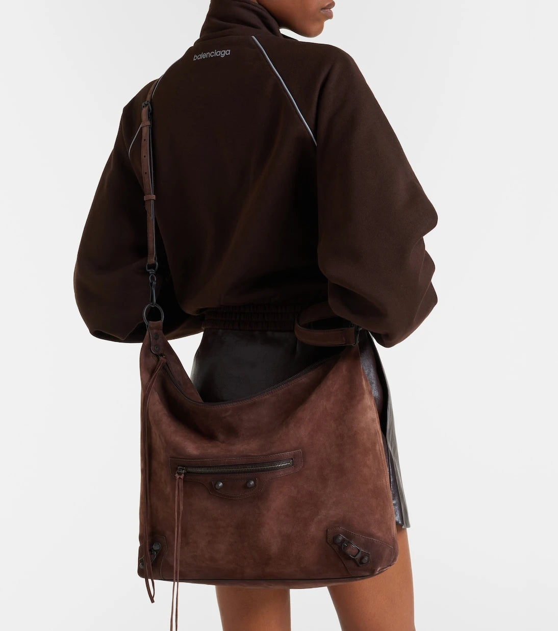 Balenciaga - Le City Medium suede tote bag