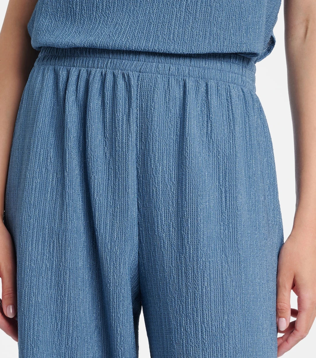 Jade Swim - Mika seersucker wide-leg pants