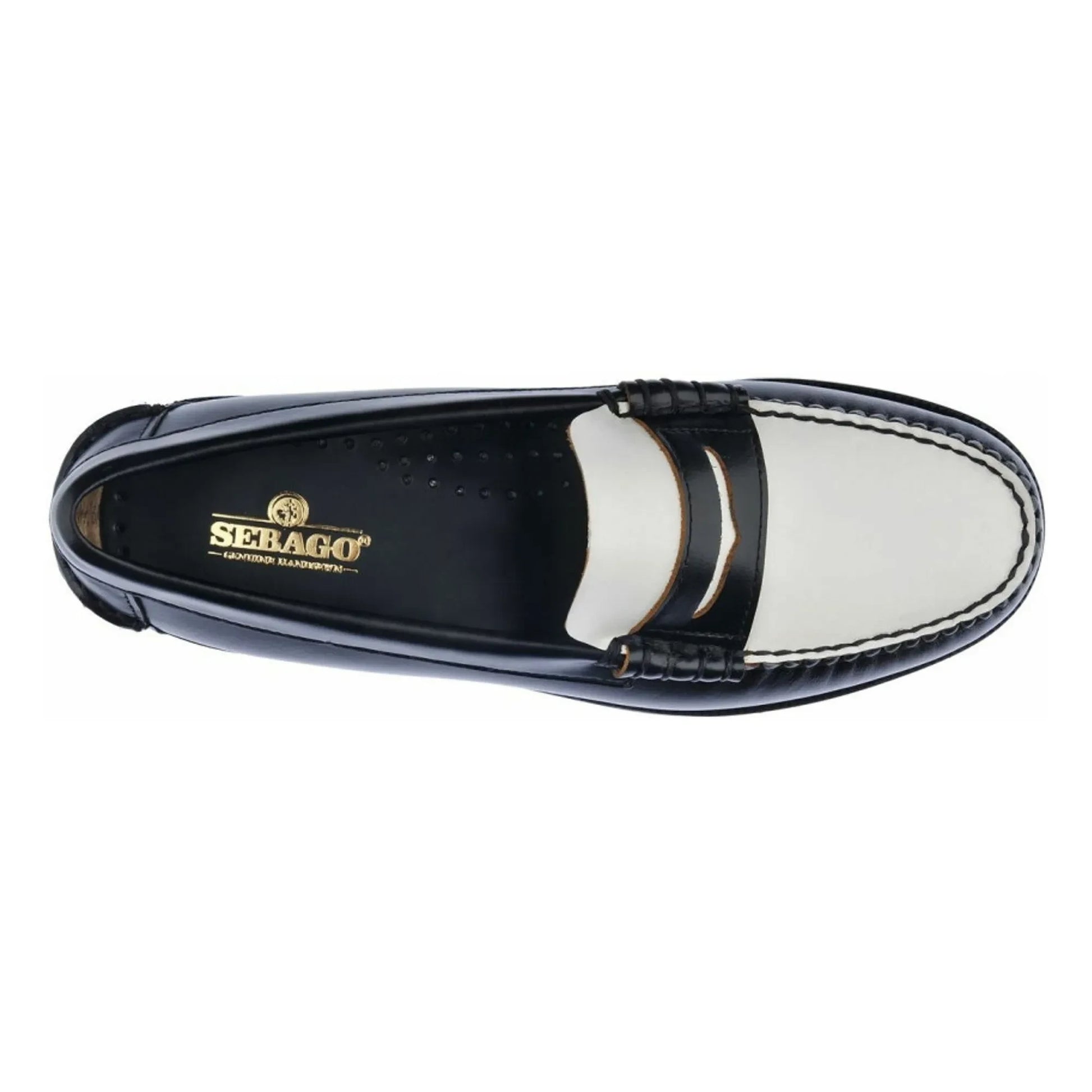 Sebago - Moccasins Bicolore Classic Dan | Noir/Blanc