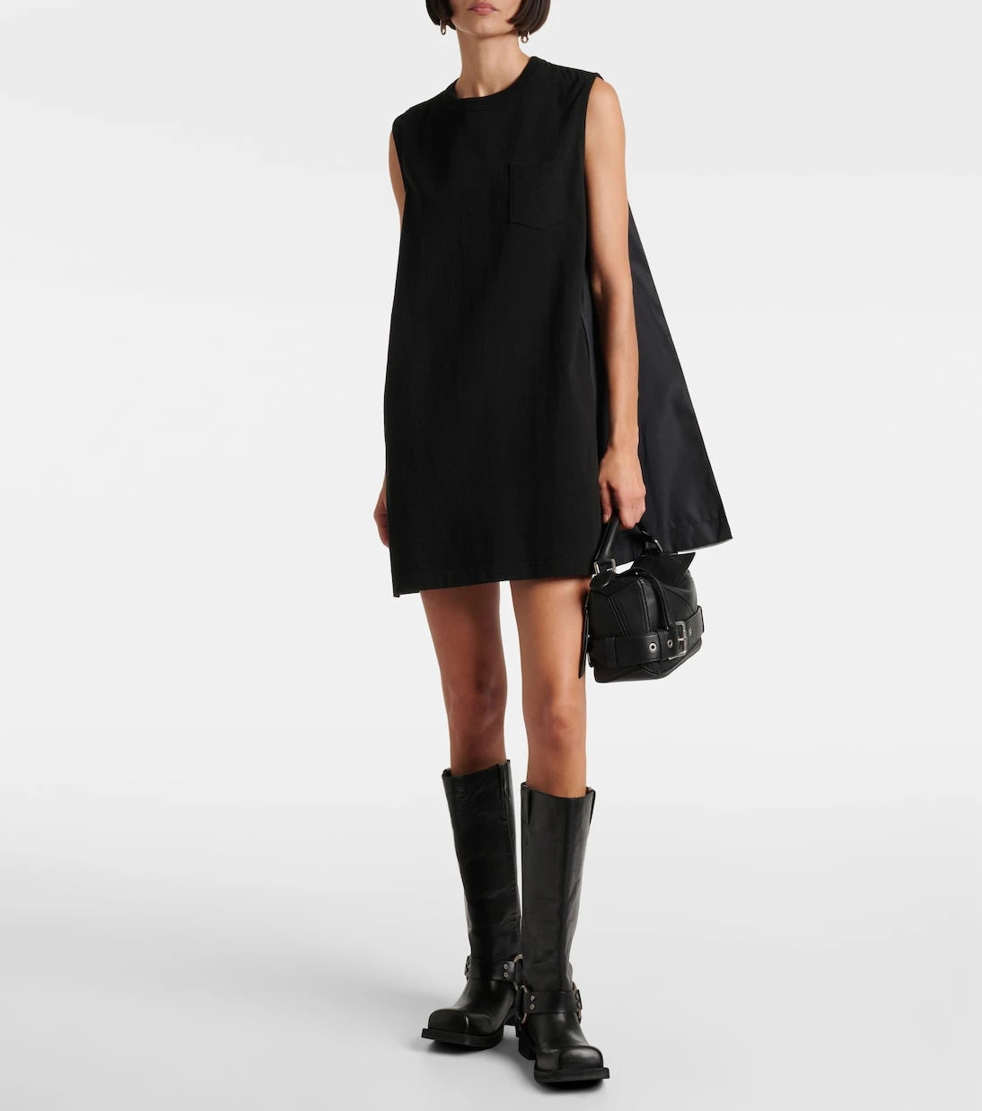 Sacai - Paneled minidress