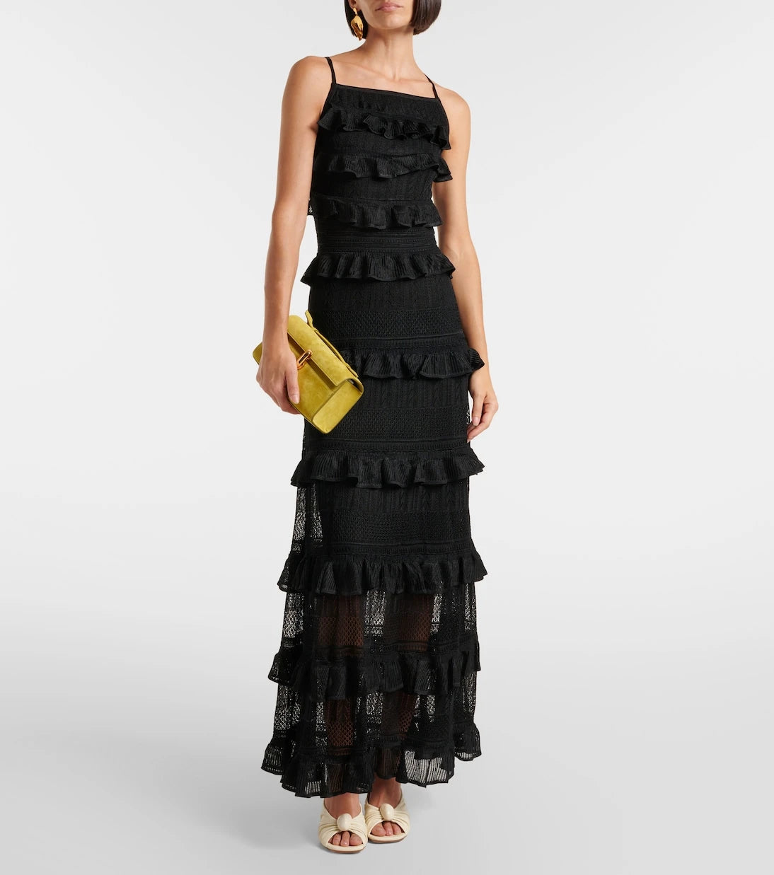 Zimmermann - Illustration ruffled knitted maxi dress