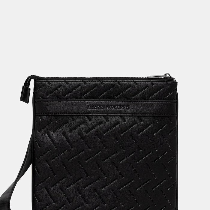 Armani Exchange erkek suni deri omuz çantası