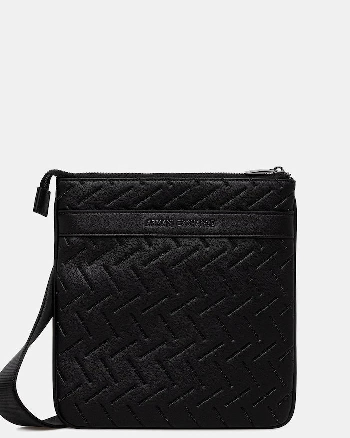 Armani Exchange erkek suni deri omuz çantası