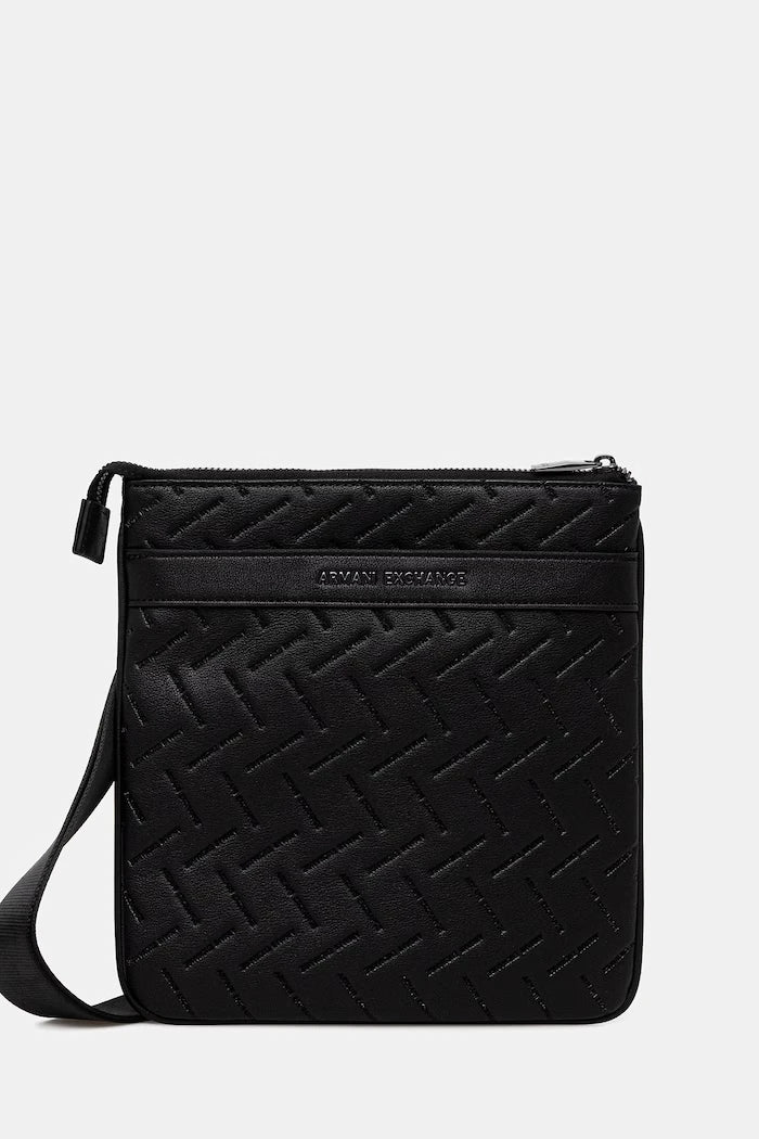 Armani Exchange erkek suni deri omuz çantası