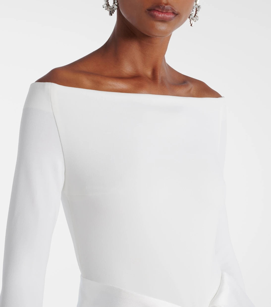 Solace London - Kori satin-trimmed gown