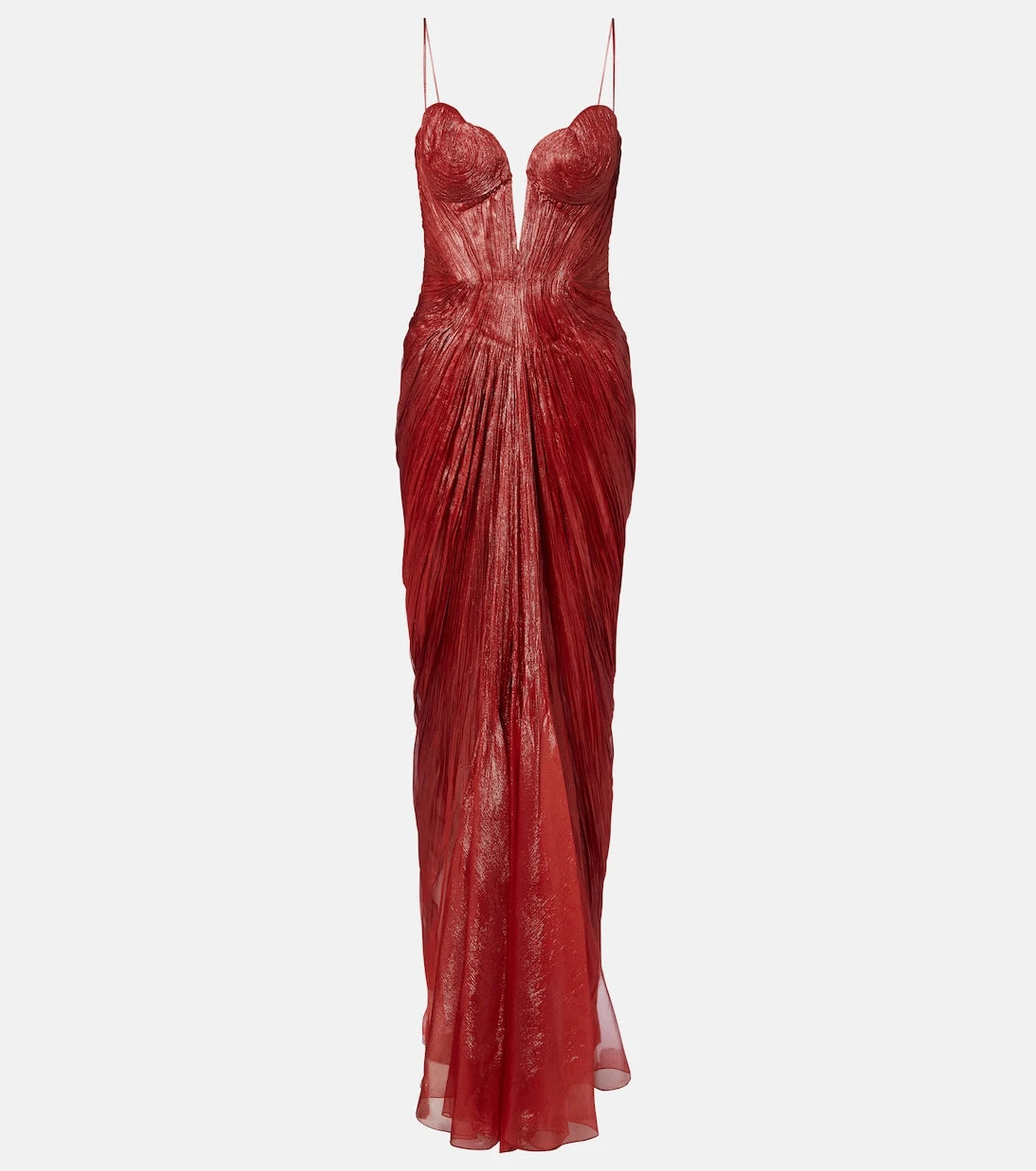 Maria Lucia Hohan - Cecilia draped silk muslin bustier gown