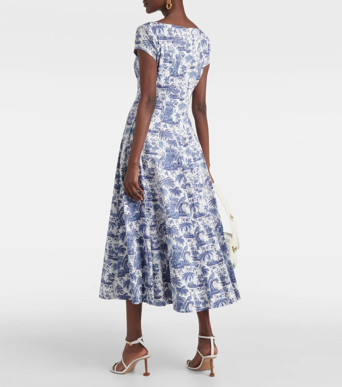 Staud - Wells floral cotton midi dress