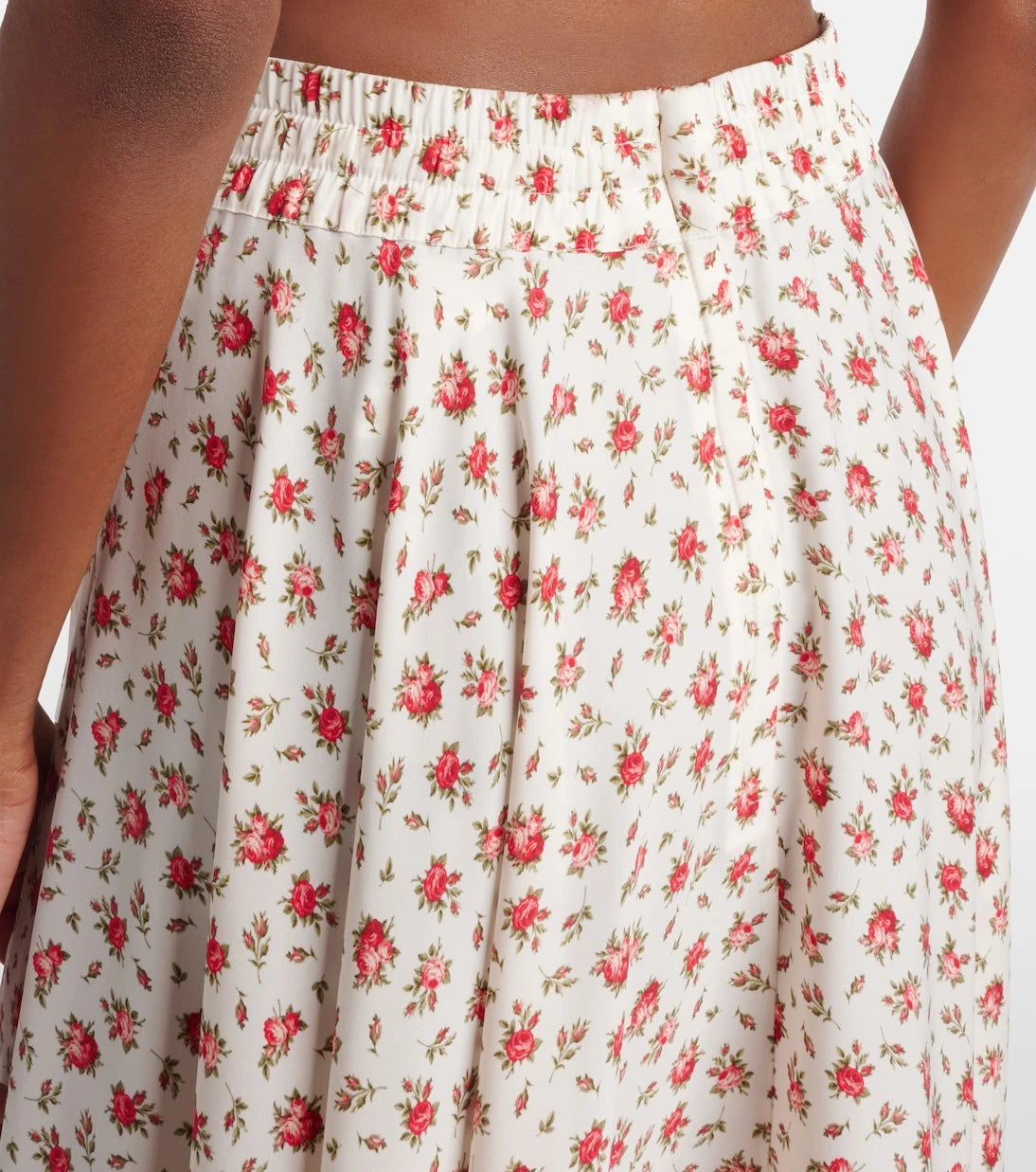 Dolce&Gabbana - Floral silk-blend midi skirt