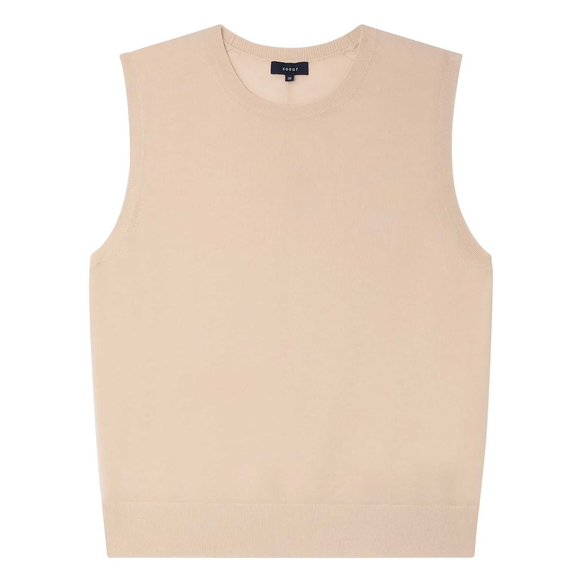 Soeur - Fergie Sleeveless Sweater | Powder pink