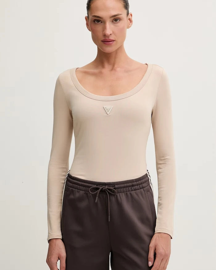 Guess pamuk ve elastanlı kadın body COLETTE