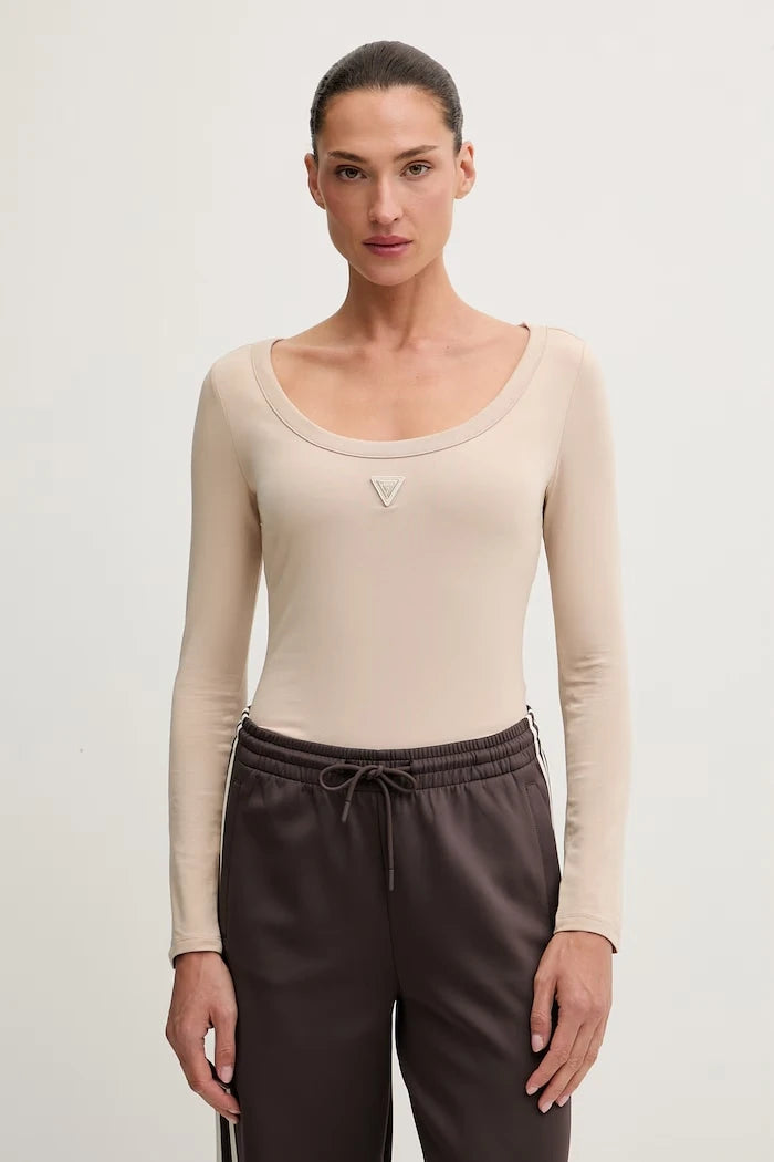 Guess pamuk ve elastanlı kadın body COLETTE