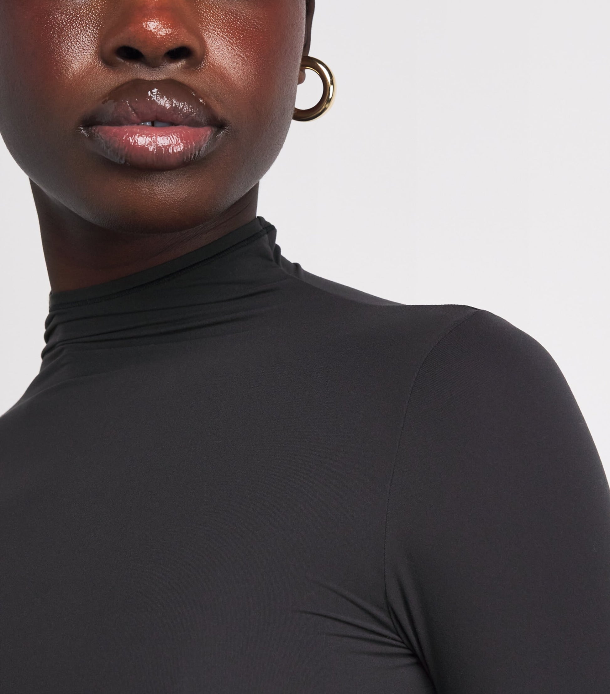 Skims Black Fits Everyone Rollneck Top