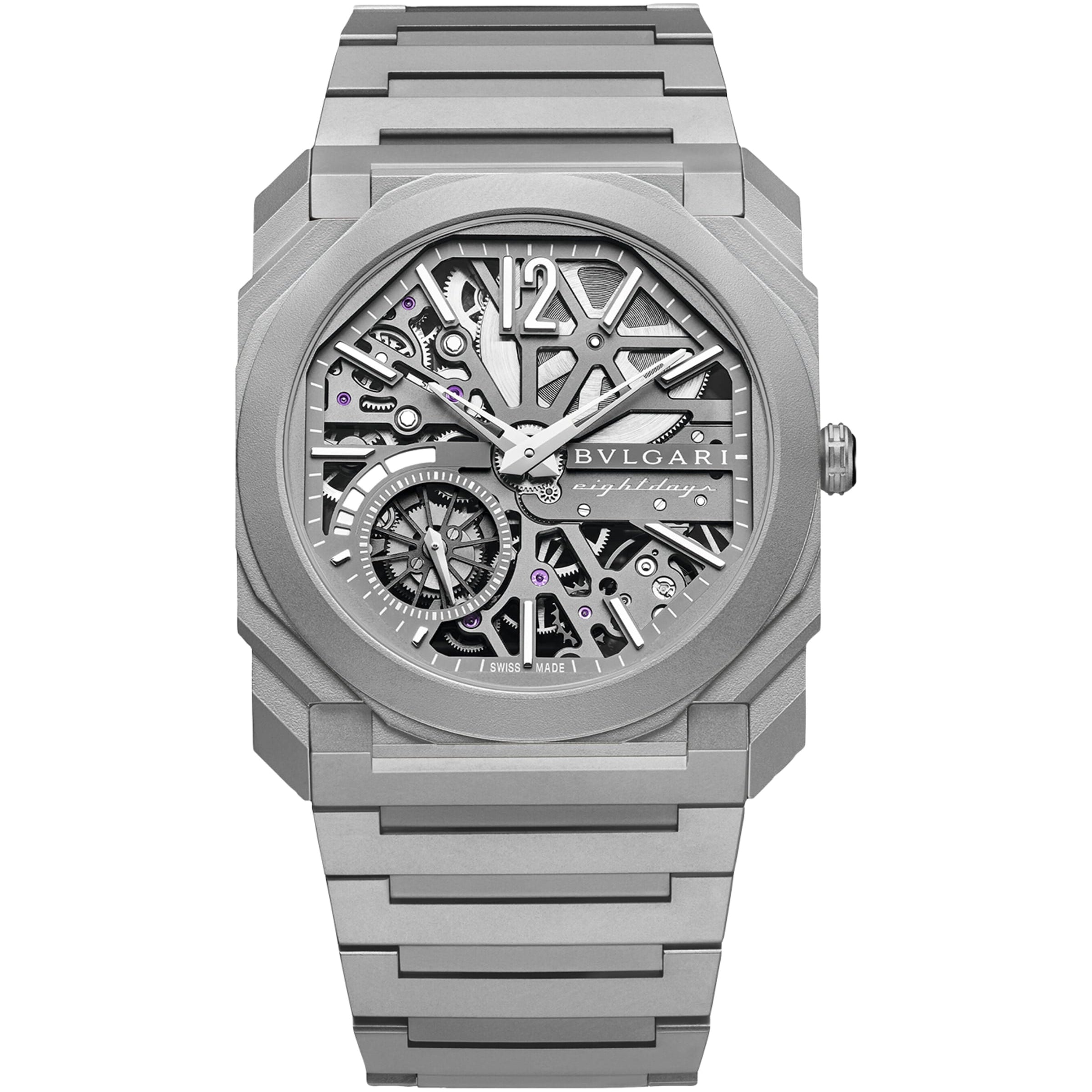 Titanium Octo Finissimo Skeleton 8 Days Watch 40mm