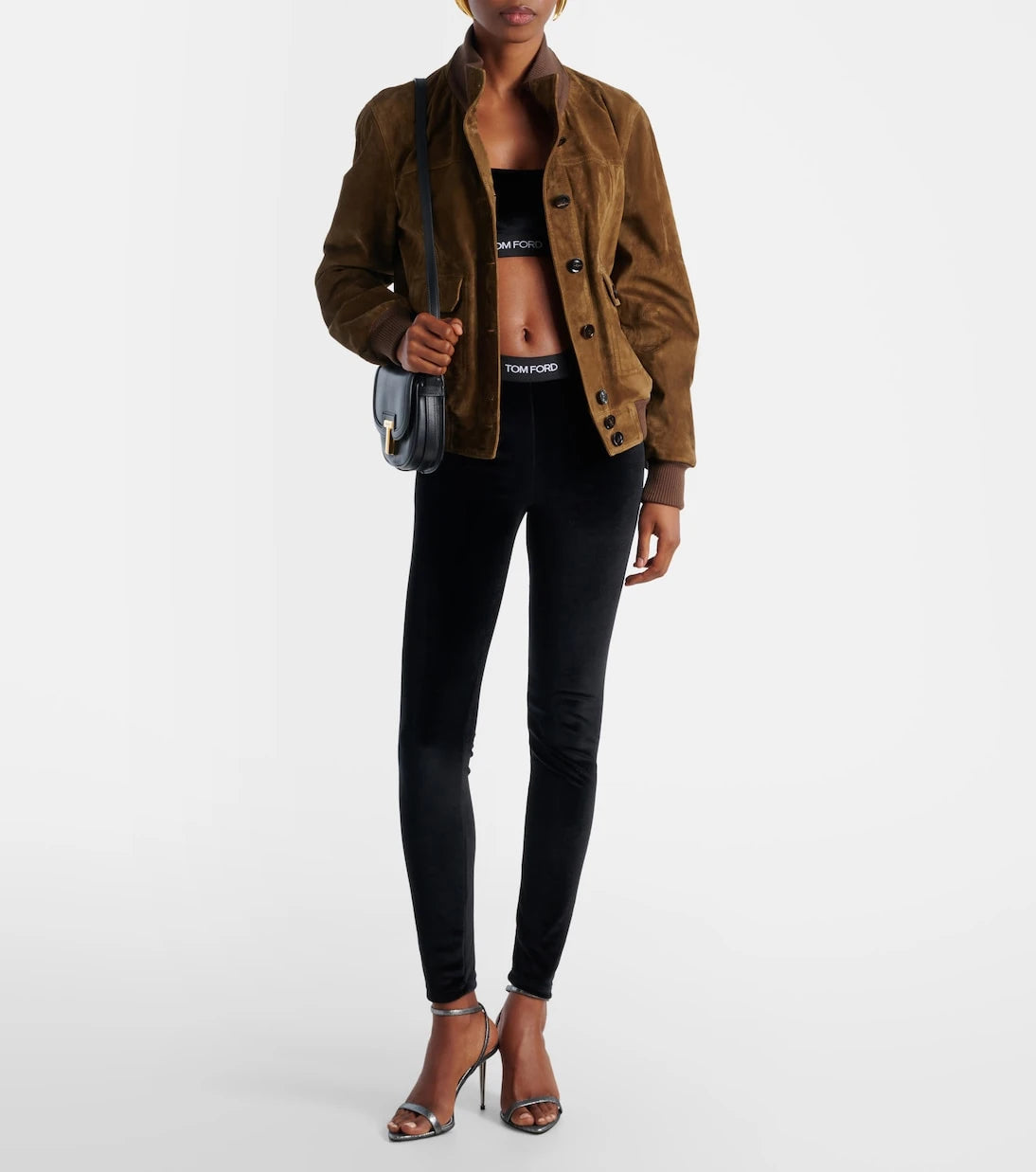 Tom Ford - Logo velour leggings