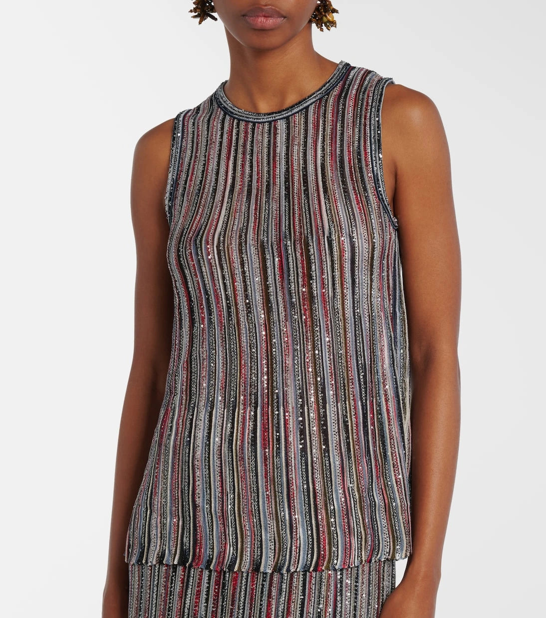 Missoni - توب لاميه مخطط بترتر