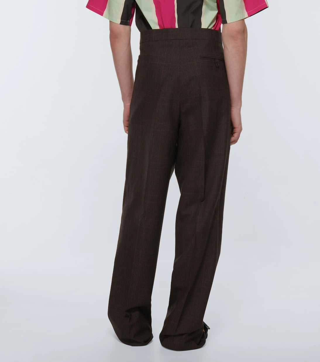 Prada - Checked wool pants