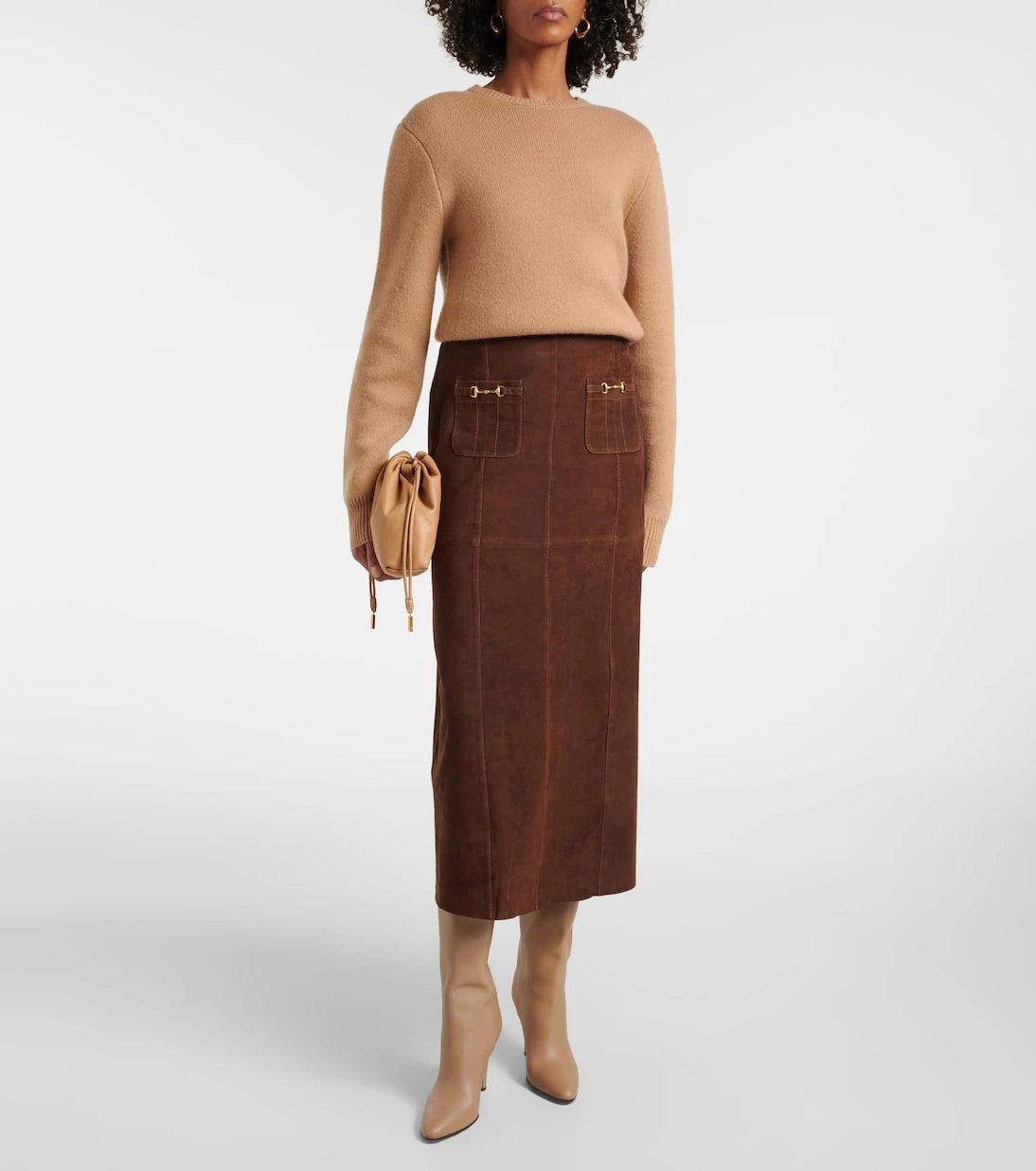 Rixo - Edwina suede skirt
