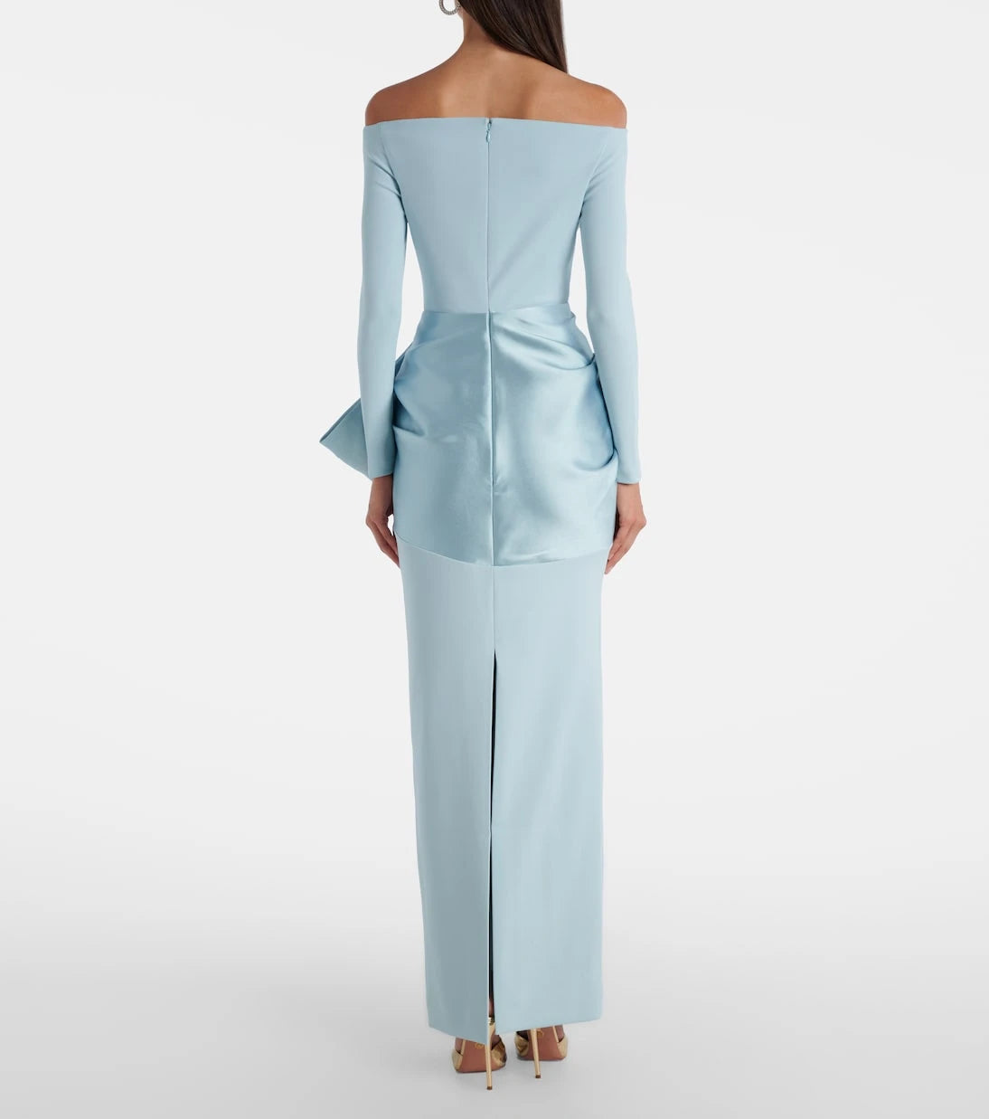 Solace London - Kori satin-trimmed gown