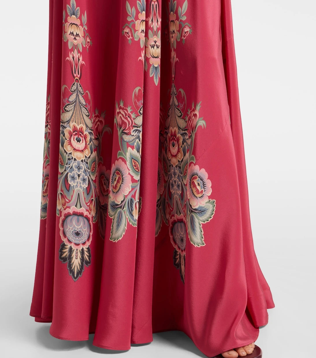 Etro - Belted printed silk maxi dress