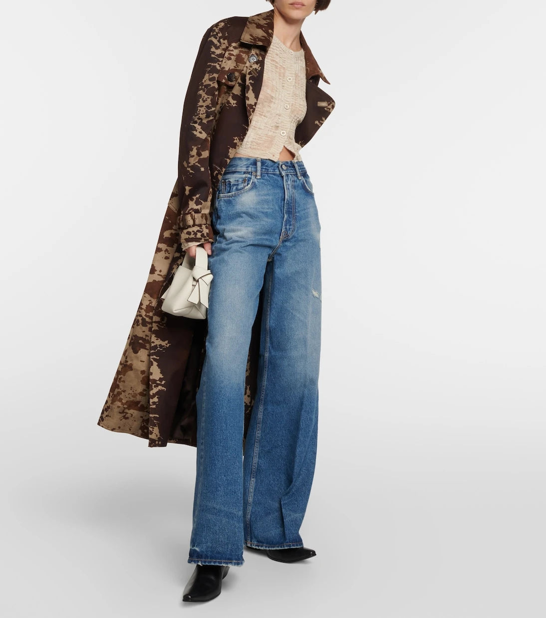Acne Studios - جينز بخصر عالٍ وقصة أرجل واسعة 2022F