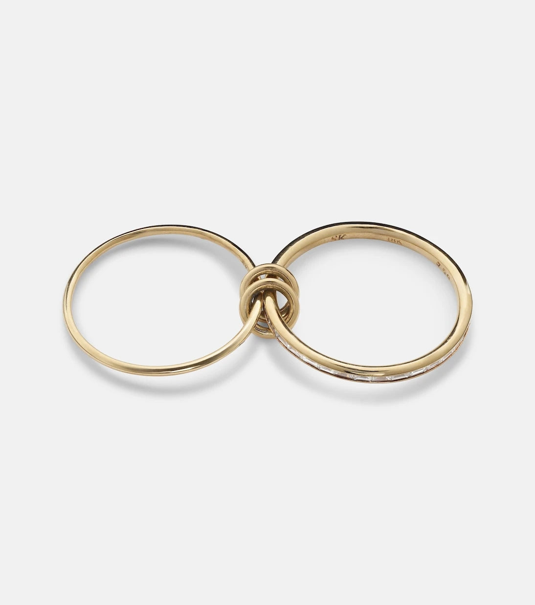 Spinelli Kilcollin - Callisto 18kt gold linked rings with white diamonds