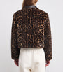 Claudie Pierlot Brown Faux Fur Leopard Bomber Jacket