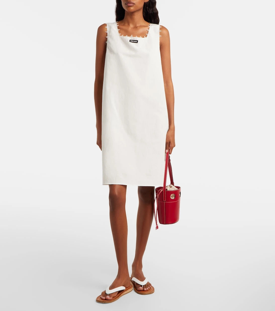 Miu Miu - Cutout leather bucket bag