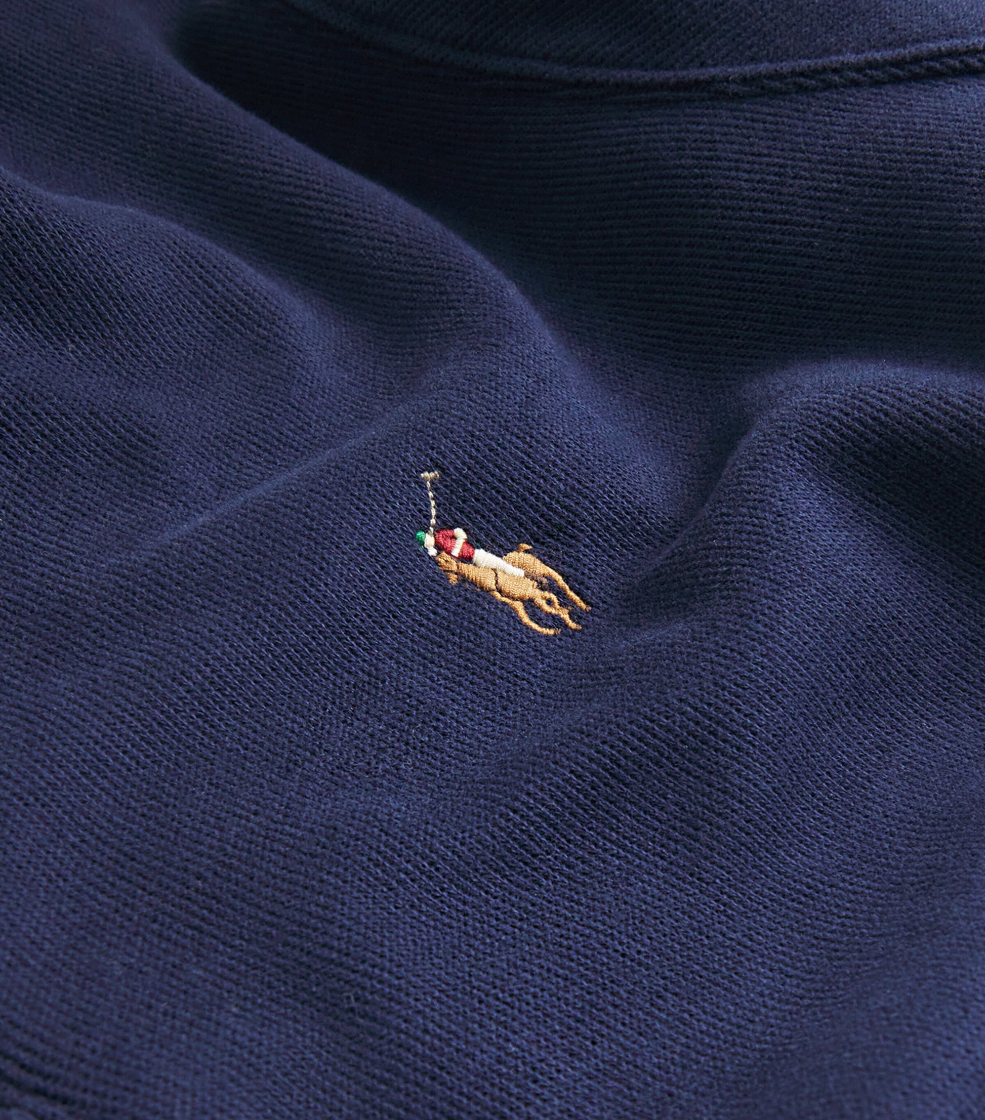 Polo Ralph Lauren Navy Cotton Quarter-Zip Sweater