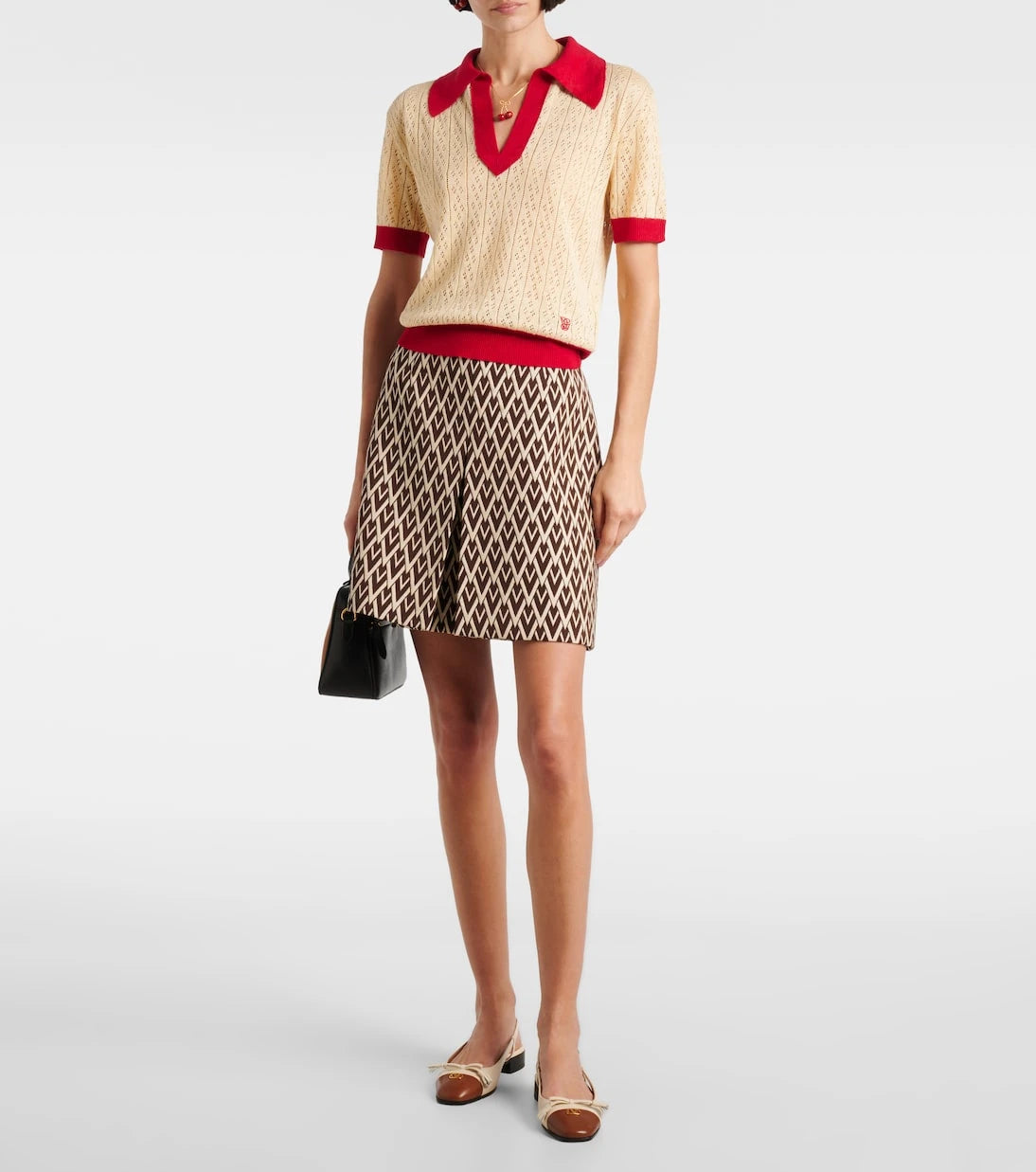 Valentino - Keten karışımlı polo süveter
