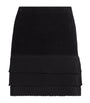 Claudie Pierlot Black Velvet-Effect Mini Skirt