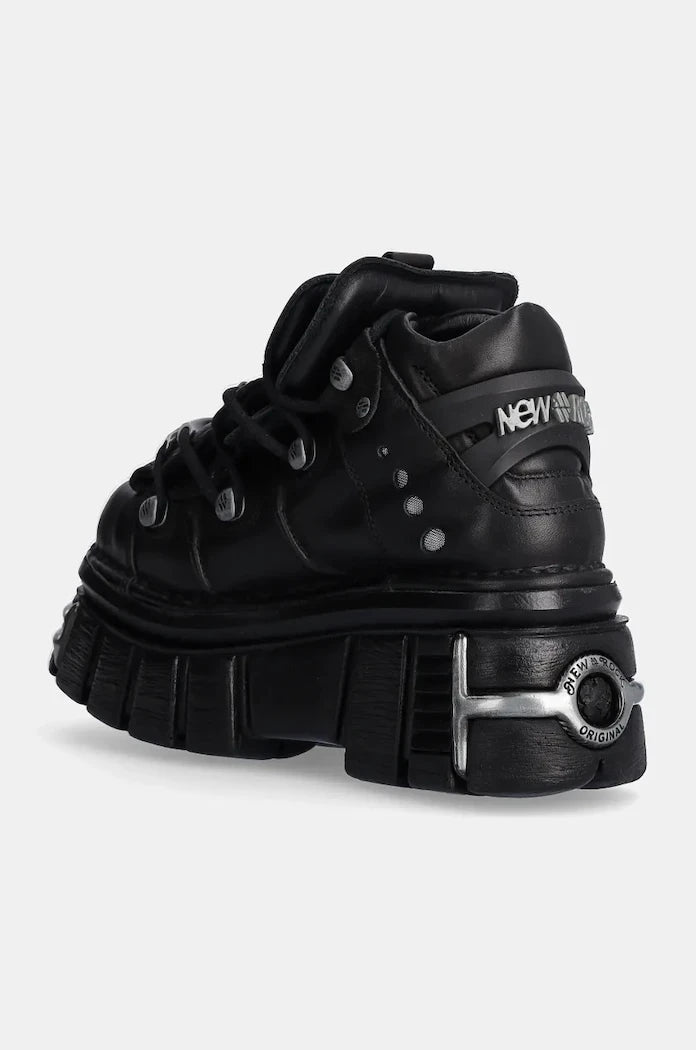 Кожени маратонки New Rock Nomada Negro + Tower Negro Lateral E14 Acero