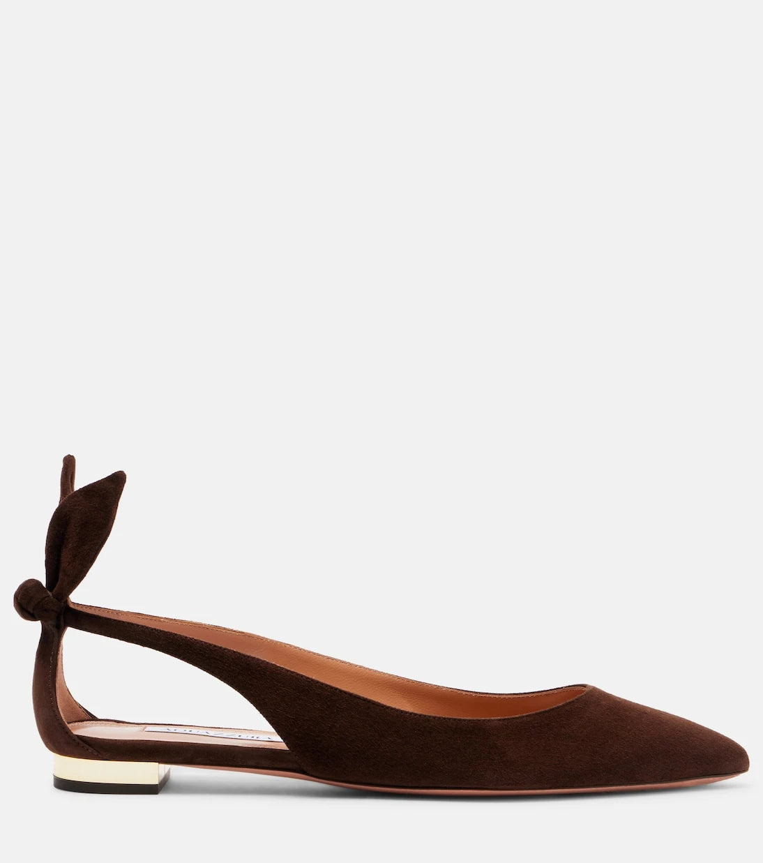 Aquazzura - Bow Tie suede ballet flats