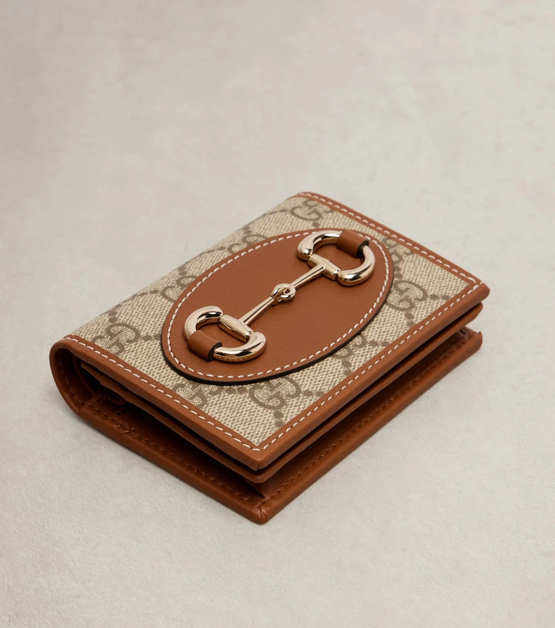 Gucci - Horsebit 1955 leather-trimmed wallet