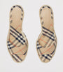 Burberry Beige Check Mews Wedge Mules 65