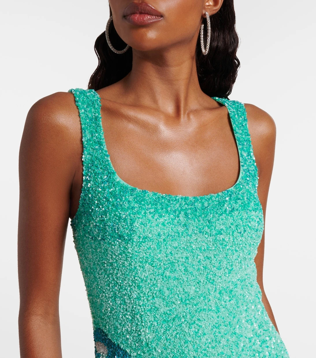 Là Fuori - Sea embroidered minidress