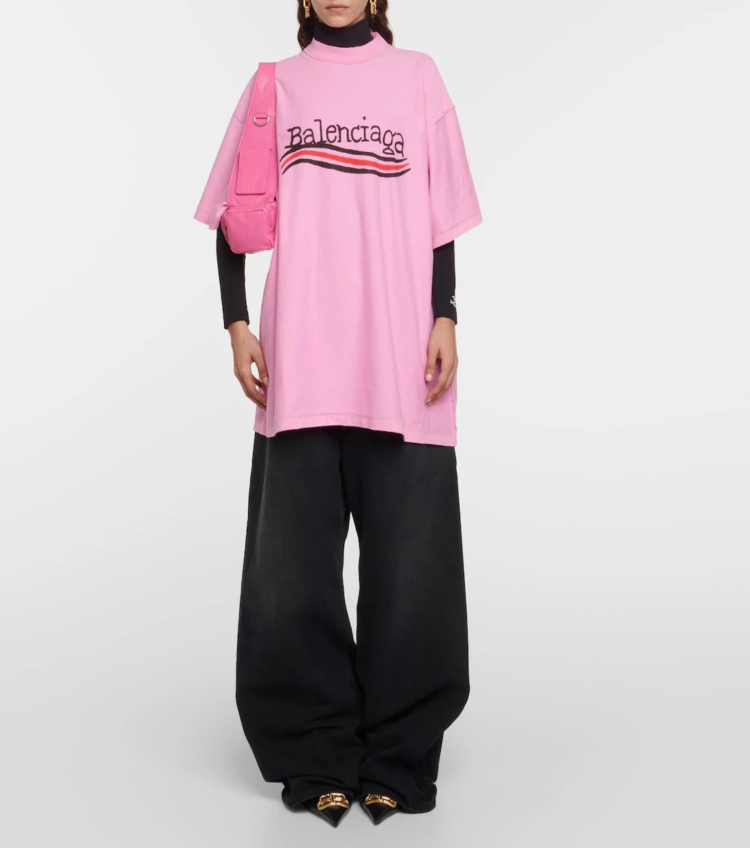 Balenciaga - جينز واسع الساق بخصرٍ عالٍ