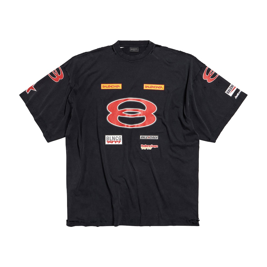 Balenciaga Oversized Distressed Logo T-Shirt