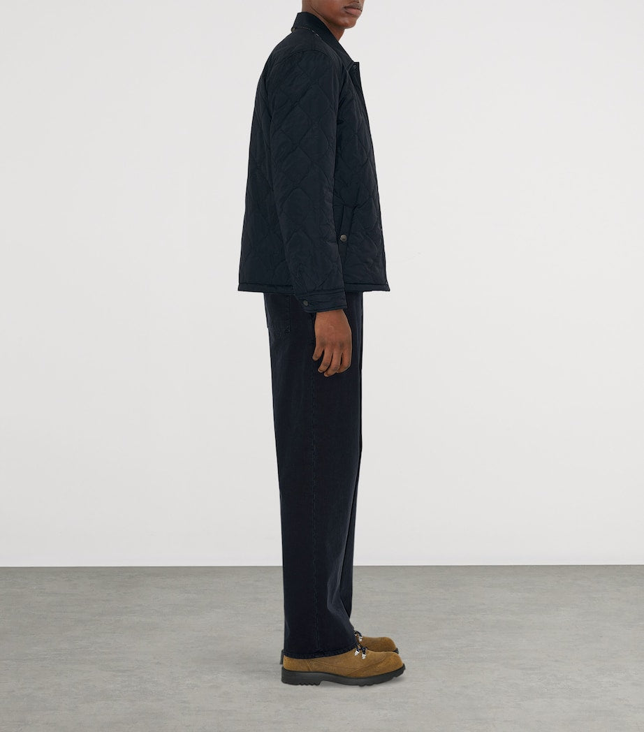 Navy Reversible Quilted Overshirt