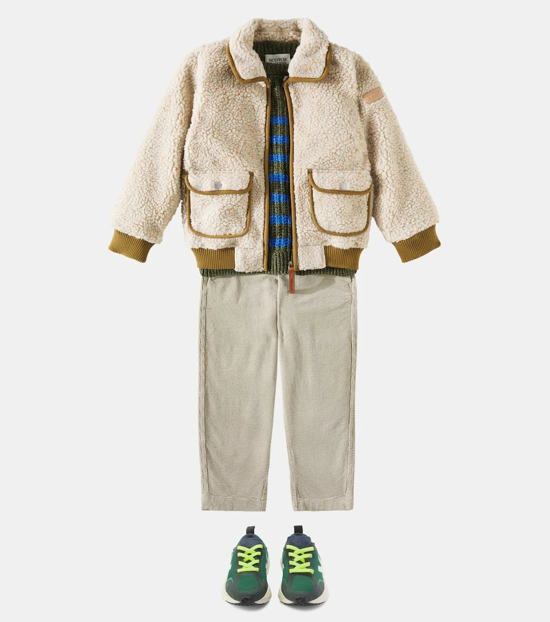 Scotch & Soda Kids - Striped ribbed-knit sweater