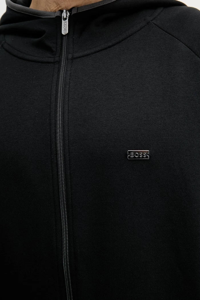 BOSS Erkek Fermuarlı Kapüşonlu Sweatshirt Sense Hooded Jacket