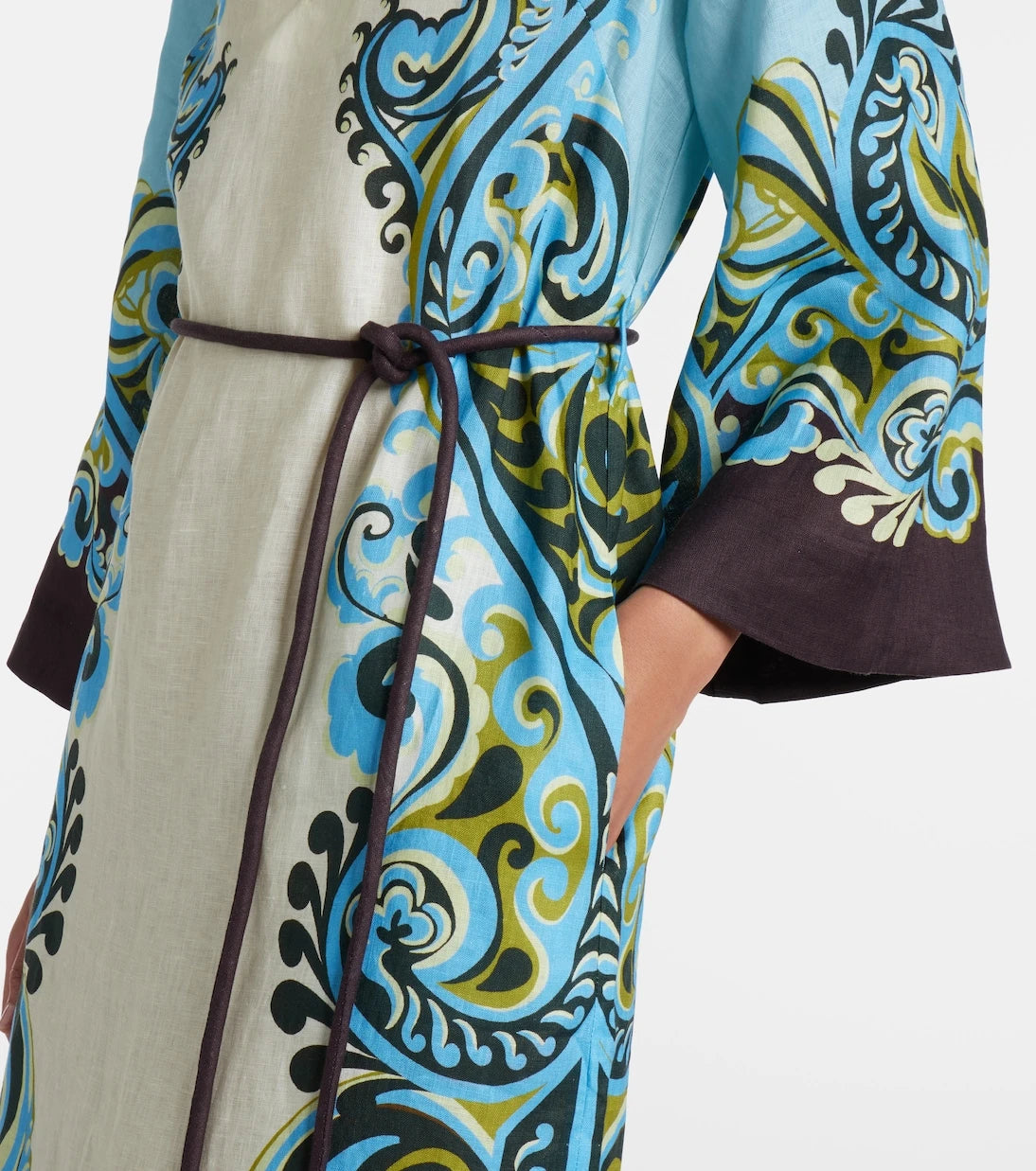 Alémais - Natalia printed linen midi dress